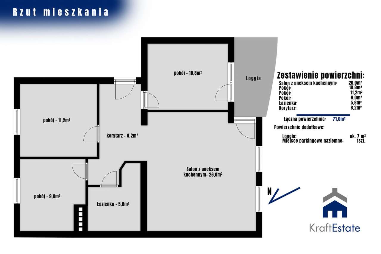 71m2 | 4 pokoje | Klimatyzacja | m. postojowe-11