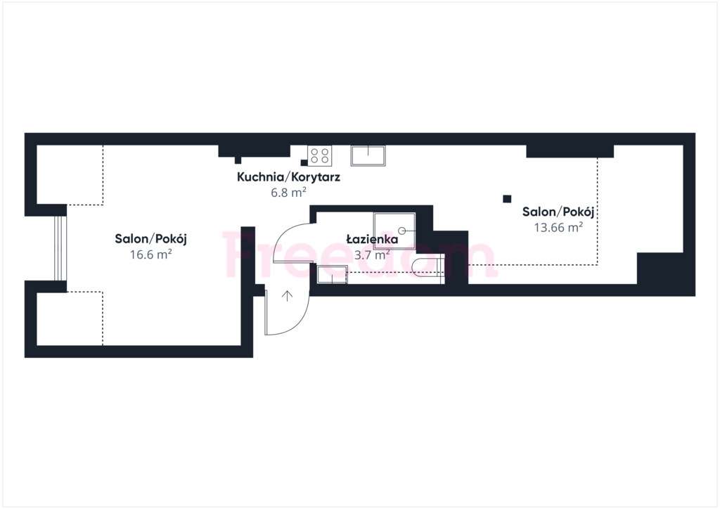 Inwestycyjne Okopowa 2 pokoje  – Stare Miasto - Pełny obrazek: 5/11