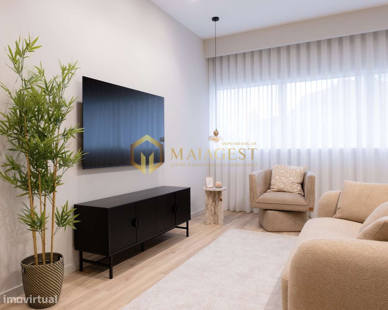 Elegância e Conforto: T2 Remodelado e Totalmente Equipado - Grande imagem: 3/35