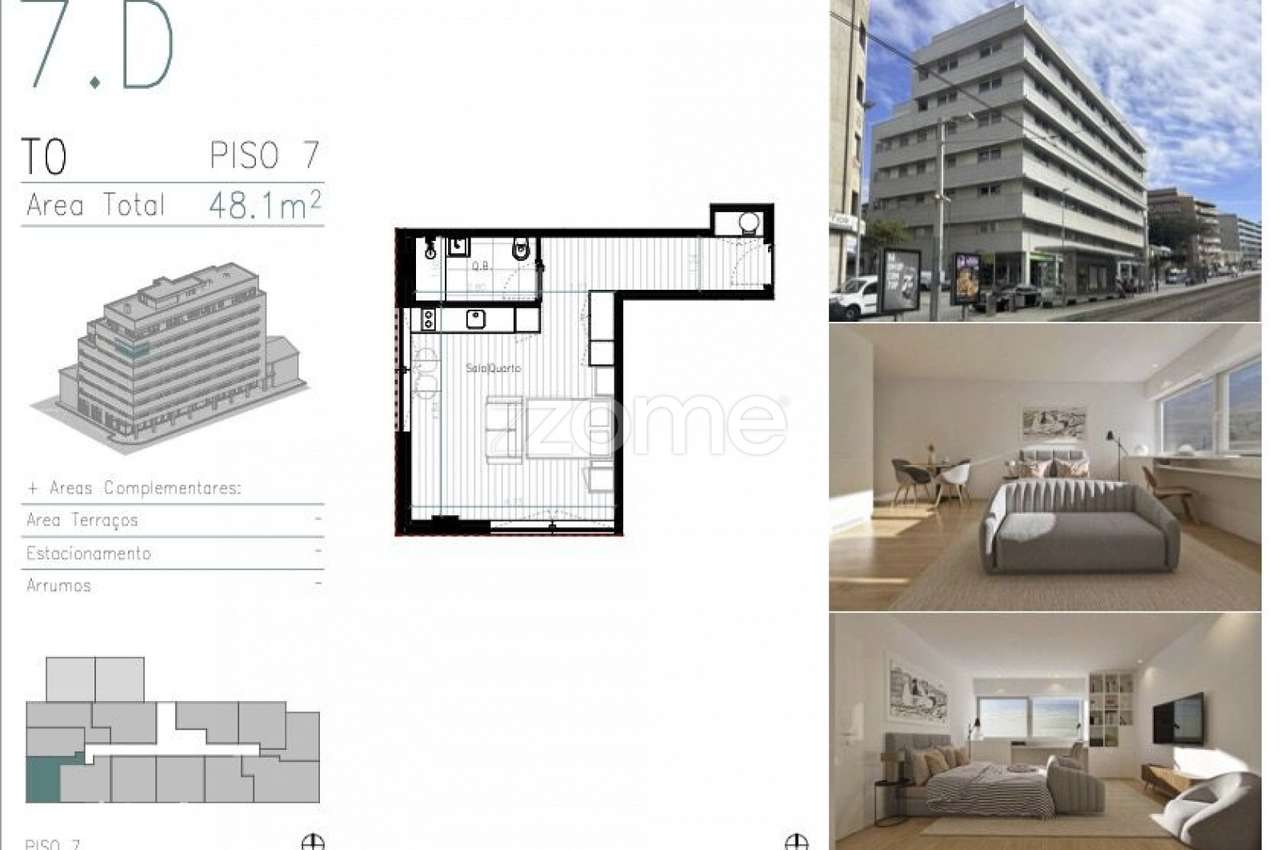 Apartamento T0 em Matosinhos Sul - Grande imagem: 5/5