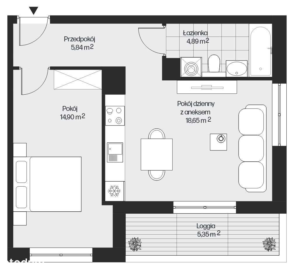 Od dewelopera 2 pokoje/ Tramwaj / Mistrzejowice - Pełny obrazek: 5/6