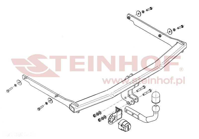 Hak Holowniczy + WIĄZKA 7PIN do Mazda 3 (BK) Sedan od 2003 do 2009 - 2