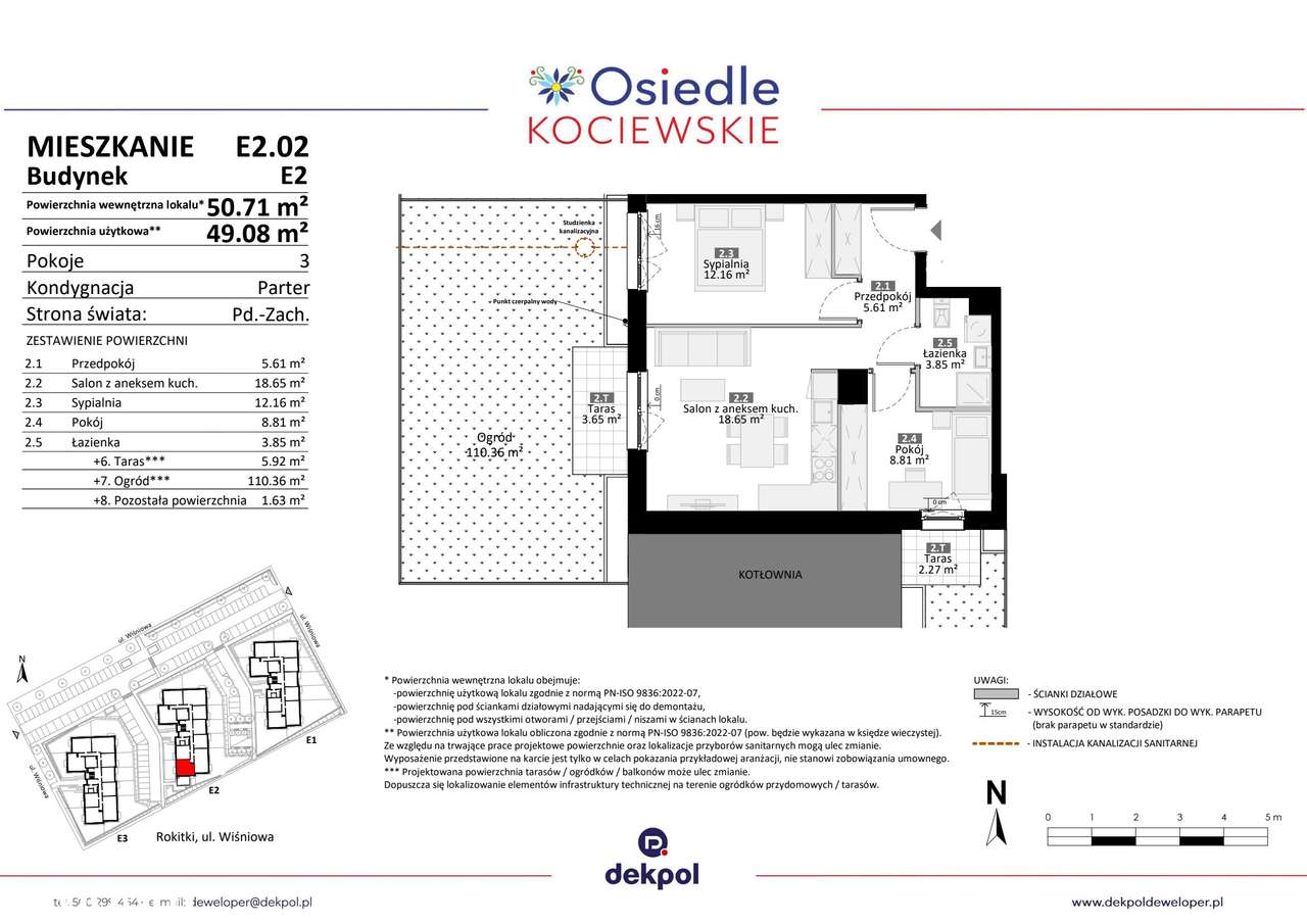 3-pokojowe mieszkanie 49m2 Bez Pośredników - Pełny obrazek: 2/7