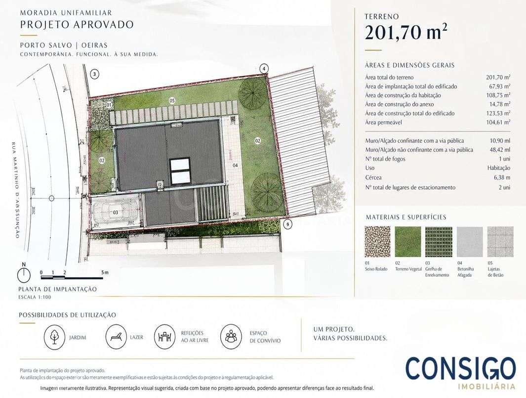Projeto aprovado para moradia T2-6