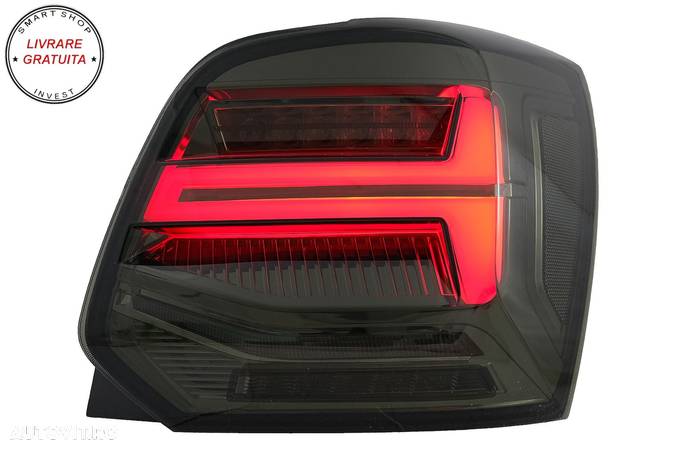 Stopuri Full LED VW POLO 6R 6C 61 (2011-2017) Semnal Dinamic Vento Look Fumuriu- livrare gratuita - 3