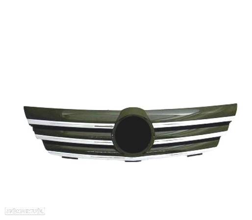 GRELHA FRONTAL SPORT PARA MERCEDES C W203 COUPE 04-07 PRETO CROMADO - 1