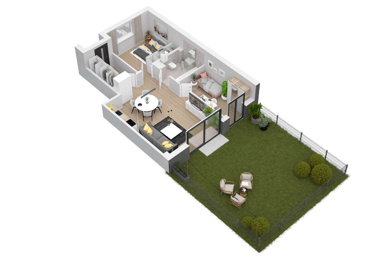 Wieliczka| Mieszkanie 63,81 m² z ogródkiem| Parter| Apartamenty Zabawa-6