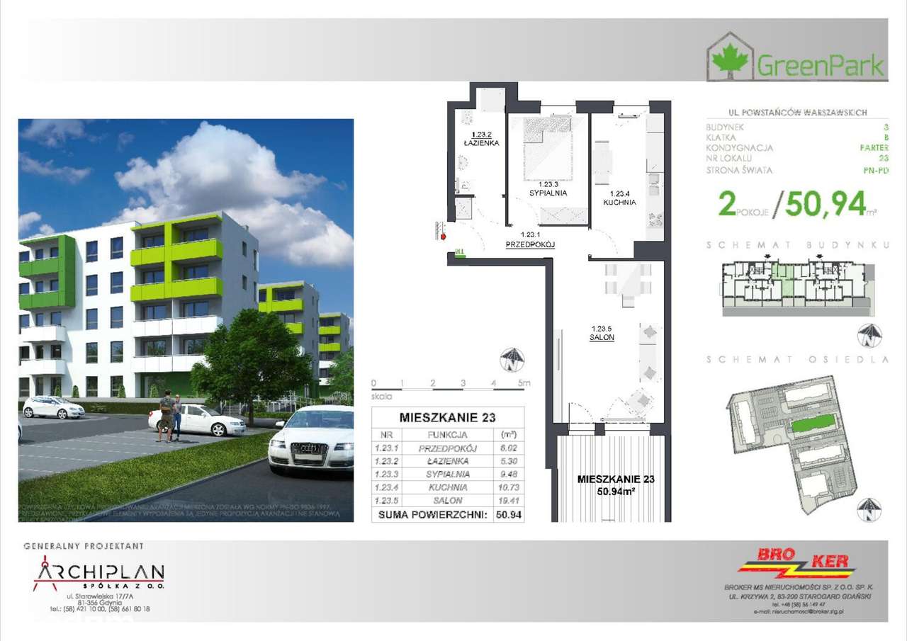 Osiedle Green Park | mieszkanie 2-pok. | 10_B23 - Pełny obrazek: 2/9