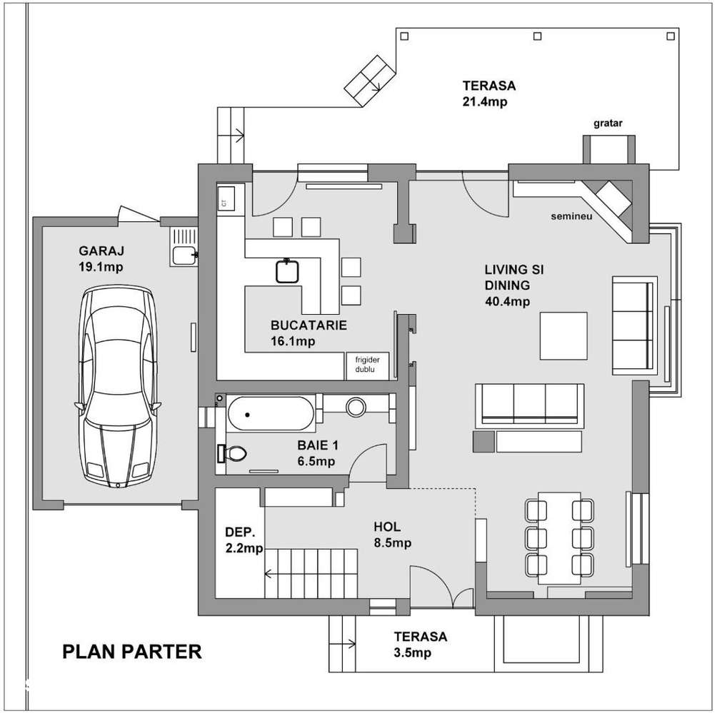 Vanzare vila premium, P+1+M, Tunari, comision 0%-14