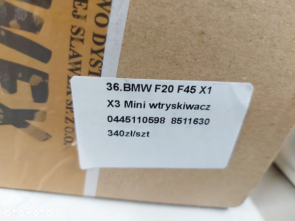 BMW F20 F45 X1 X3 1.5 D MINI WTRYSKIWACZ WTRYSK PALIWA 0445110598 8511630 - 9