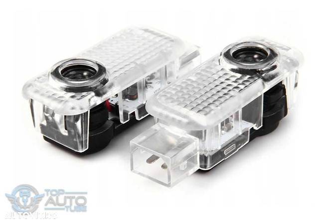 Set lampi led cu proiector logo Audi A3/A4/A5/A6/A7/A8/Q3/Q5/Q7 - 3