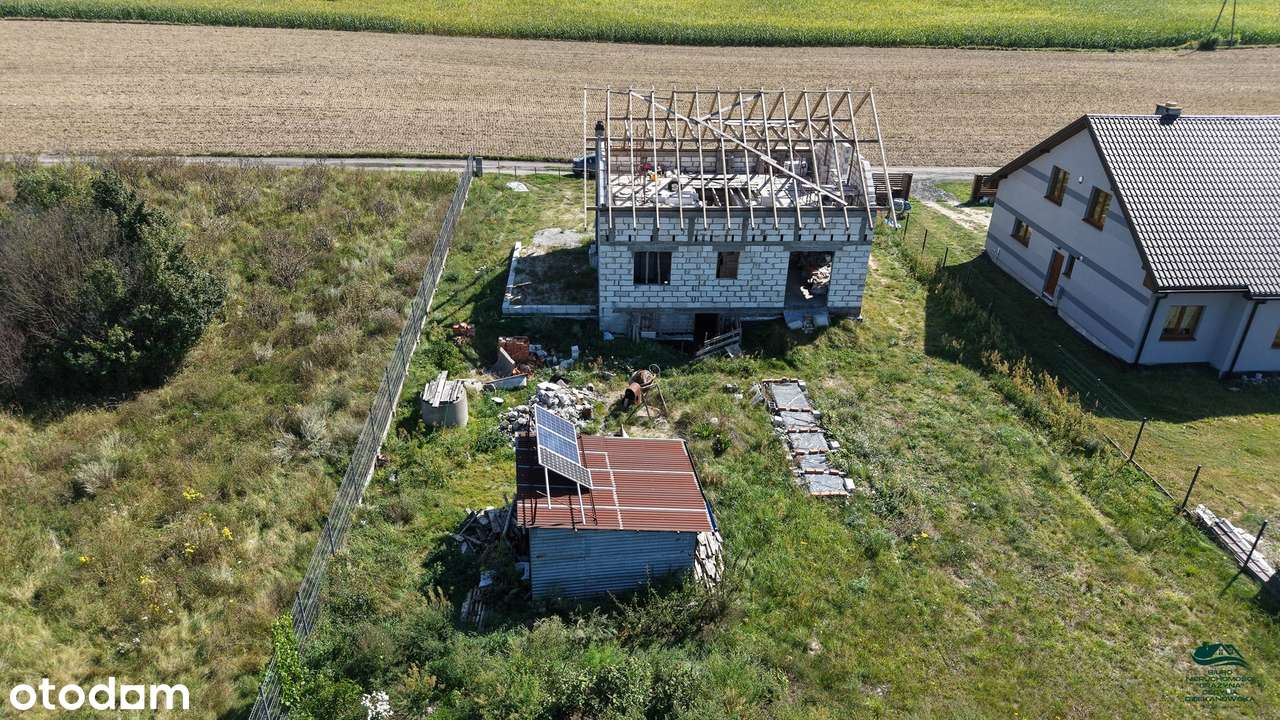 Dom 90m w surowym stanie otwartym z działką Rudunki-10
