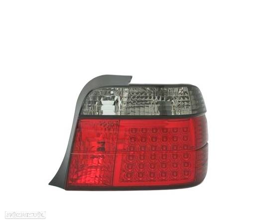 FAROLINS TRASEIROS LED PARA BMW E36 COMPACT 91-99 VERMELHO ESCURECIDO - 1