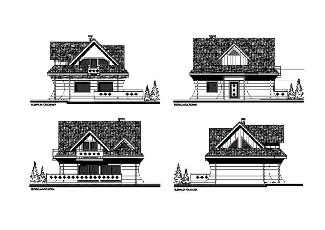 Inwestycja osiedle 8 domów z bali z działką Zawoja-1