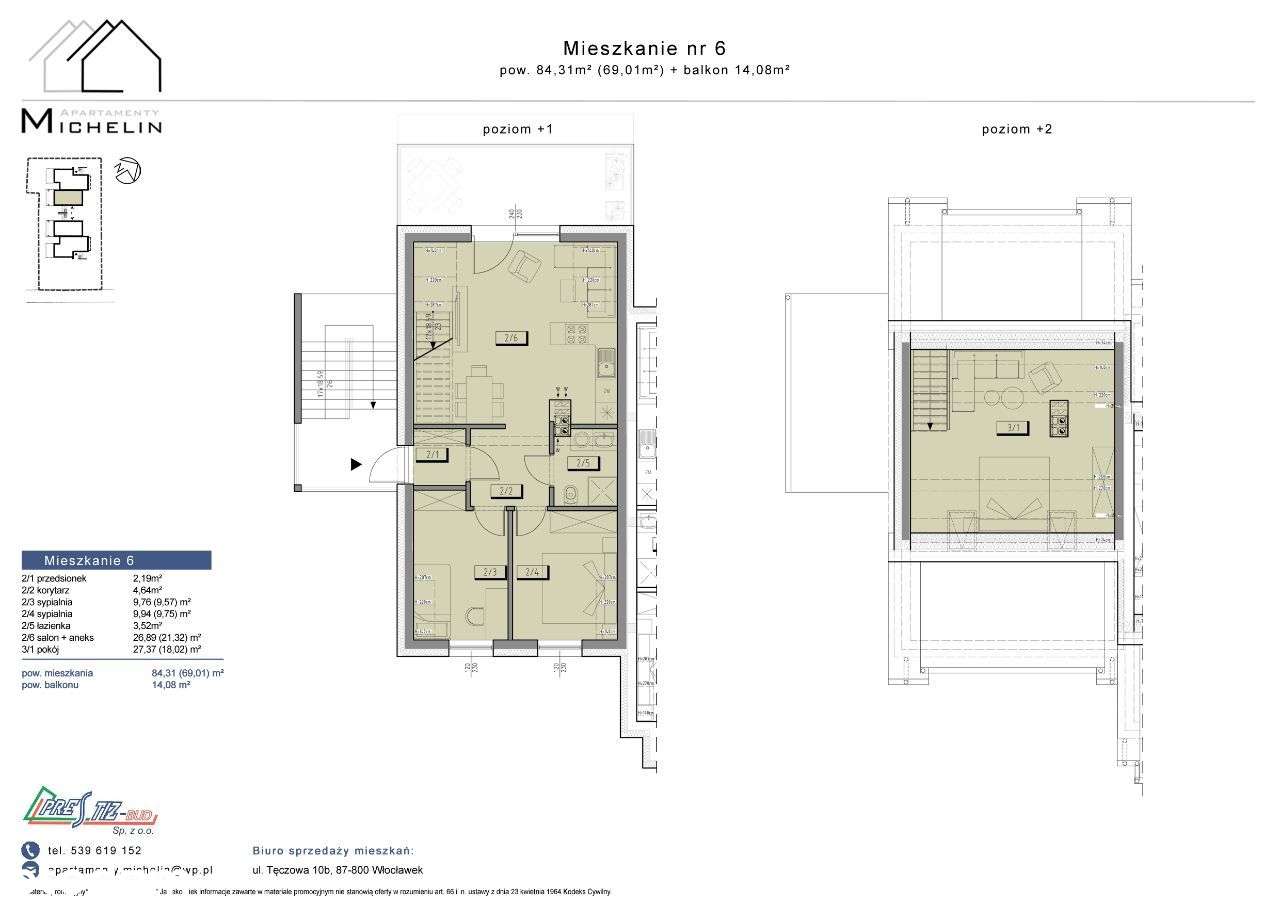 OKAZJA !!! Nowa Inwestycja Apartament Michelin 69,01m2 - Pełny obrazek: 5/10