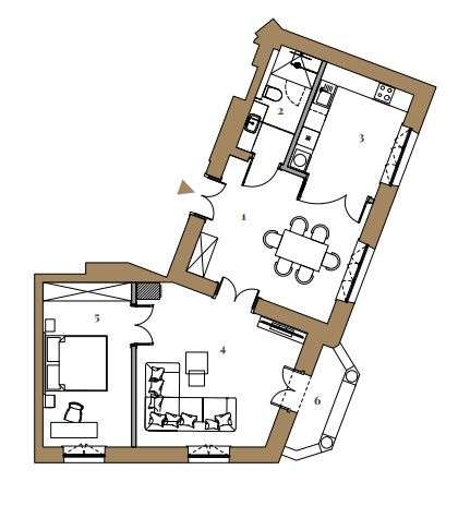 Apartament w centrum Krakowa - Pełny obrazek: 2/20