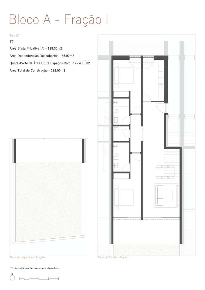 Apartamento T2 - Sea Side Living - Bloco A - Piso 01-14