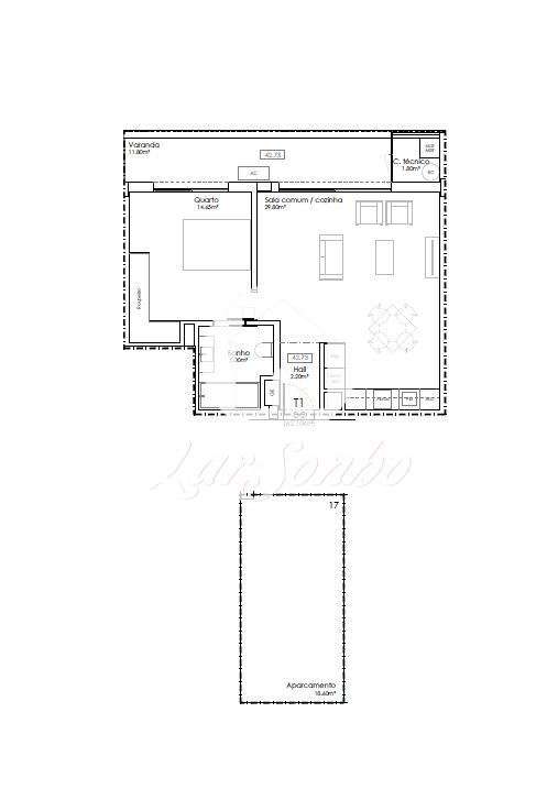 Apartamento T2 em construção, em condomínio fechado com piscina-12