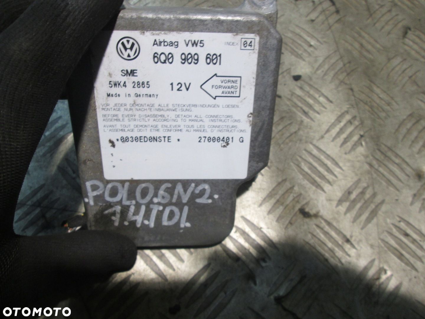 SENSOR MODUŁ AIRBAG VW POLO 6N2 SKODA SEAT 6Q0909601 INDEX 04 - 1