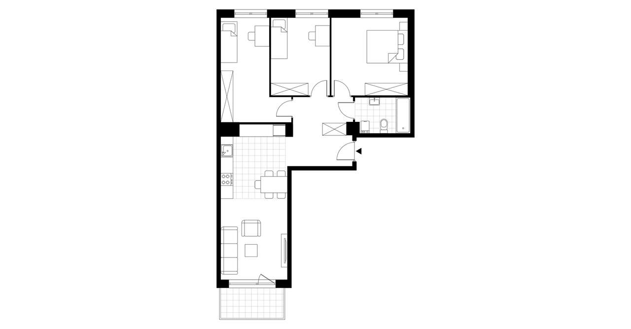 4-pokojowe mieszkanie 75m2 + balkon Bez Prowizji - Pełny obrazek: 3/8