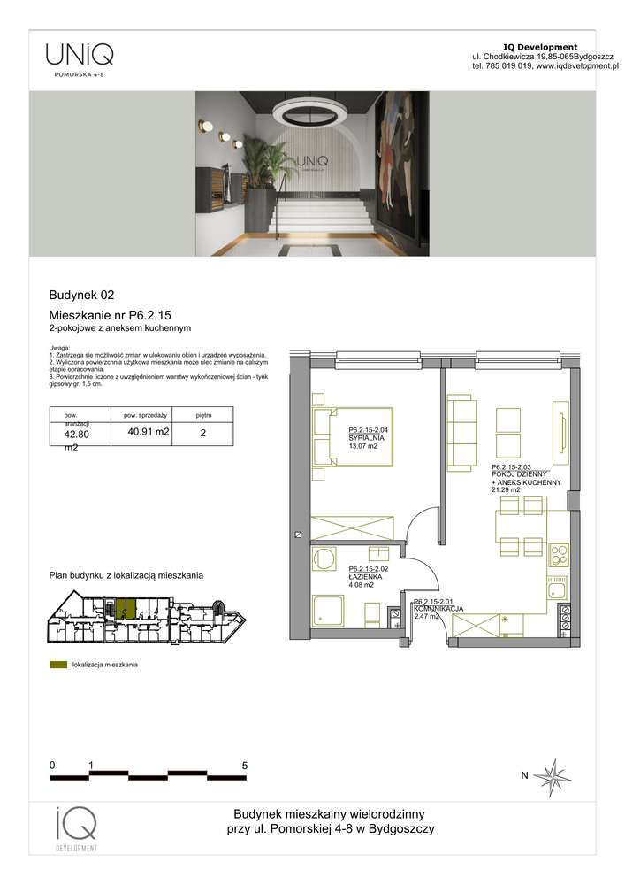 Pomorska | mieszkanie 2-pok. | P6.2.15 - Pełny obrazek: 2/7