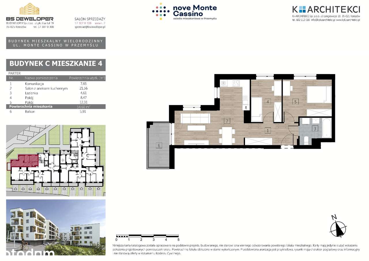 Nove Monte Cassino | mieszkanie 3-pok. | C4 - Pełny obrazek: 2/7