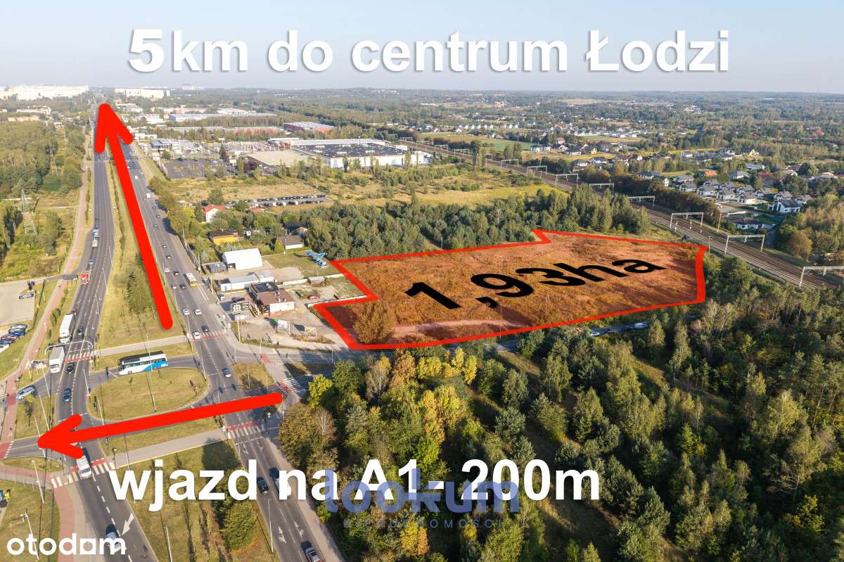 Topowa działka przemysłowa przy węźle A1 Łódź-4