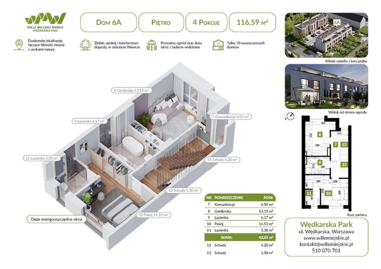 5-pokojowy dom 116m2 + ogródek Bez Prowizji - Pełny obrazek: 2/7