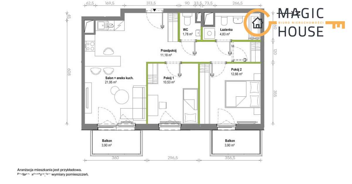 Apartament 3-pokojowy w wysoki standard! Letnica!-15