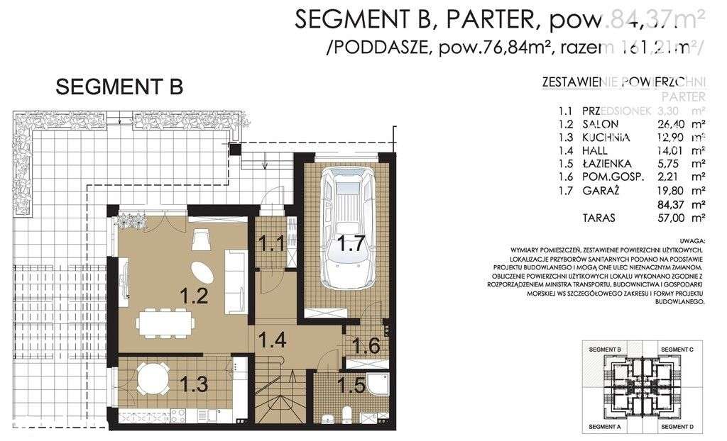 Dom do zamieszkania z tarasem, ogrodem i garażem-6