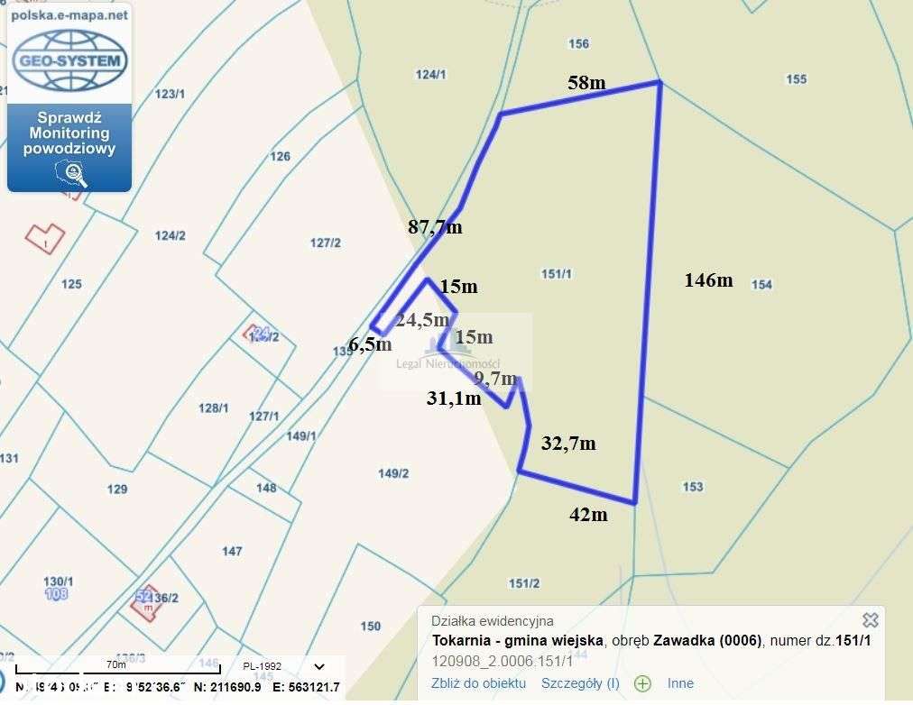 Atrakcyjna działka 0,8214 ha Zawadka, Beskid Makowski - Pełny obrazek: 4/7