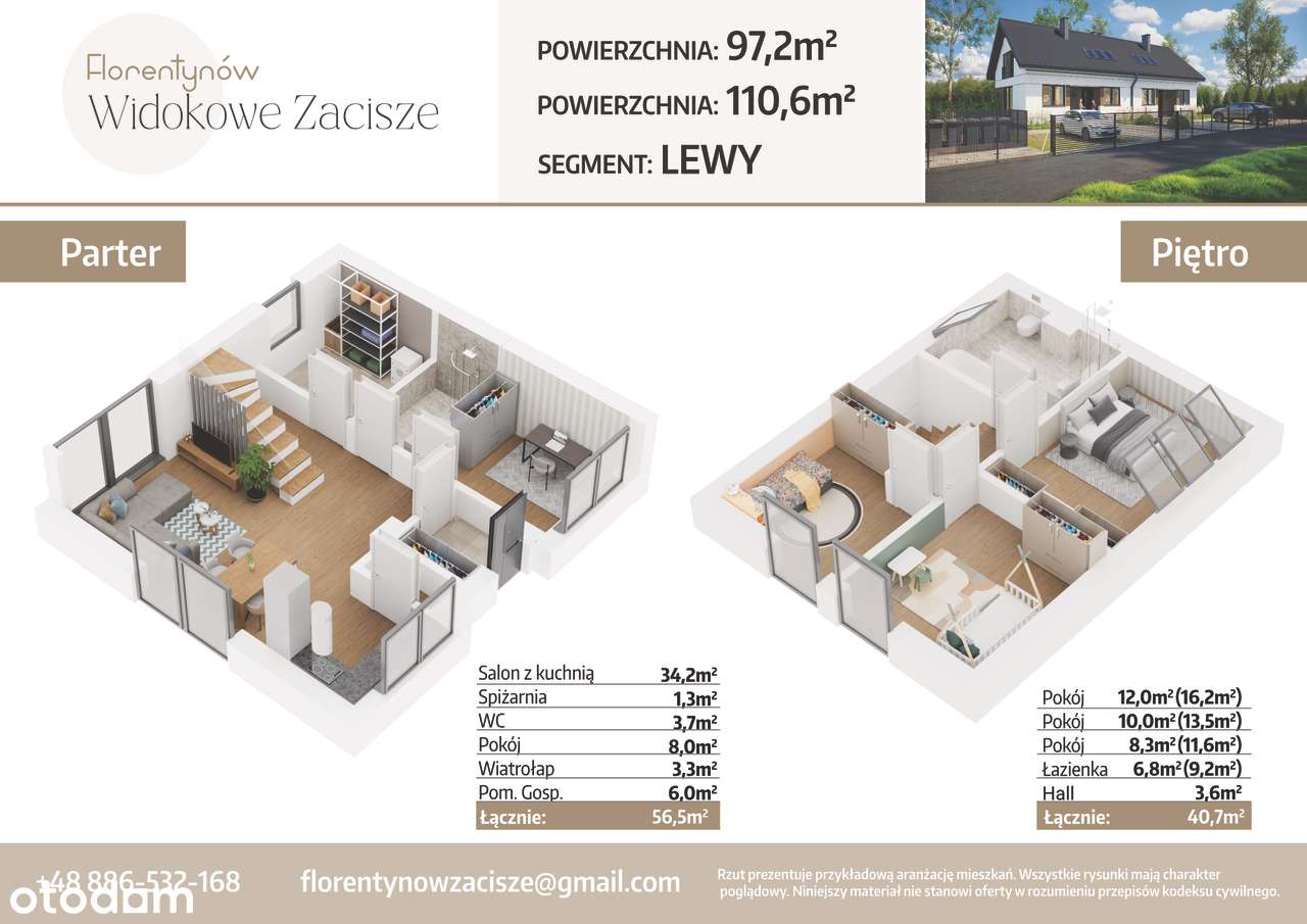 Florentynów -Nowoczesny Dom w Zabudowie Bliźniaczej z Pompą Ciepła - Pełny obrazek: 5/5