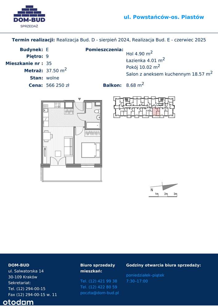 ul. Powstańców | mieszkanie 2-pok. | E 35 - Pełny obrazek: 2/8