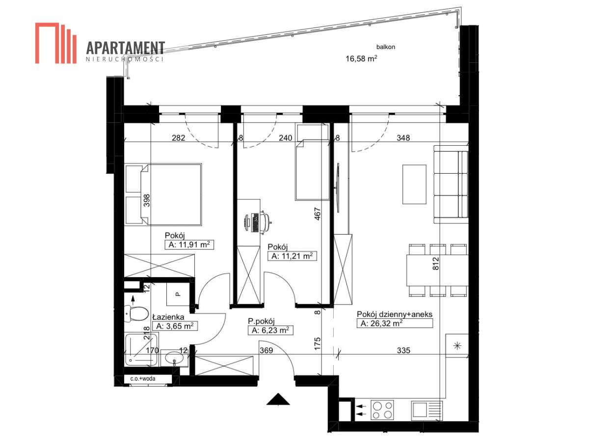 Ekskluzywne mieszkanie w Niemczu z dużym balkonem - Pełny obrazek: 3/5