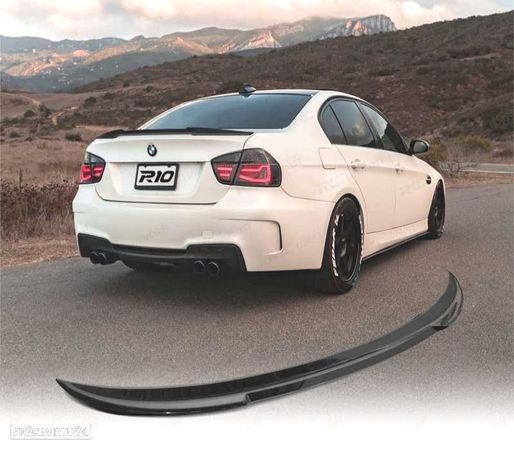 AILERON LIP SPOILER TRASEIRO LOOK M4 PRETO BRILHO PARA BMW E90 05-12 - 1