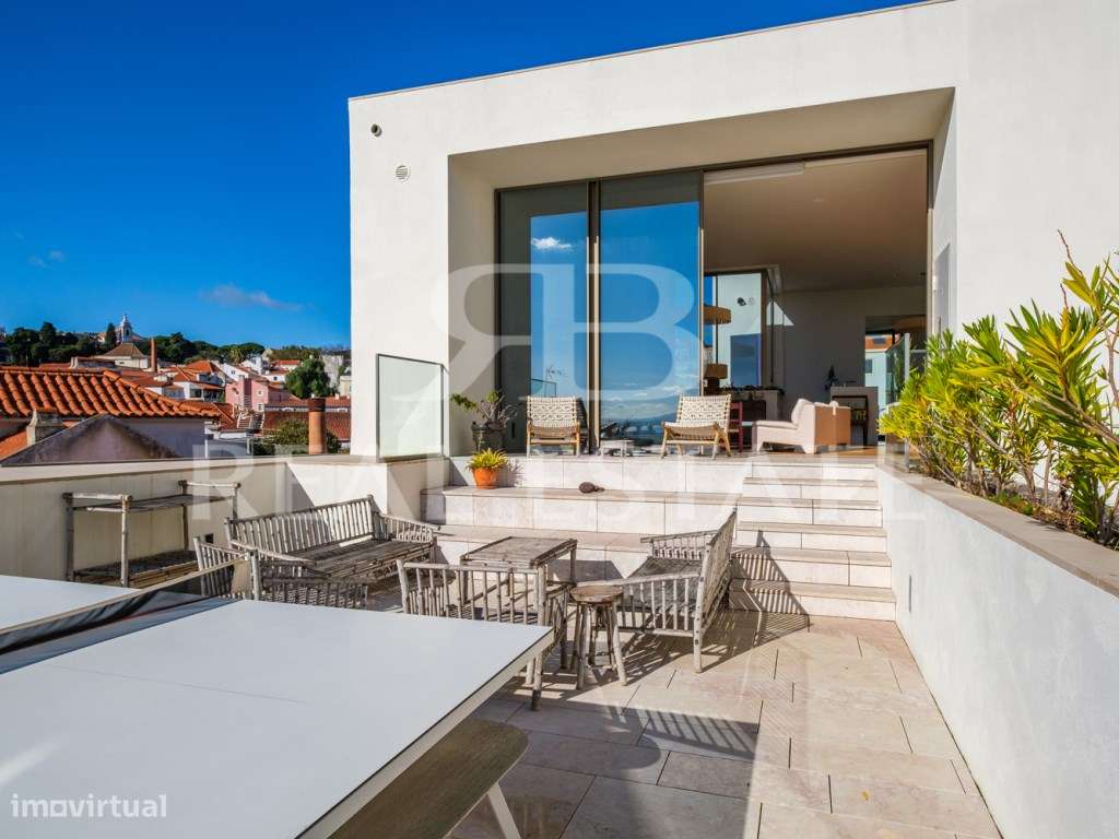 T3 duplex com VISTA + TERRAÇOS + PISCINA + GARAGEM em São Vicente -...-36