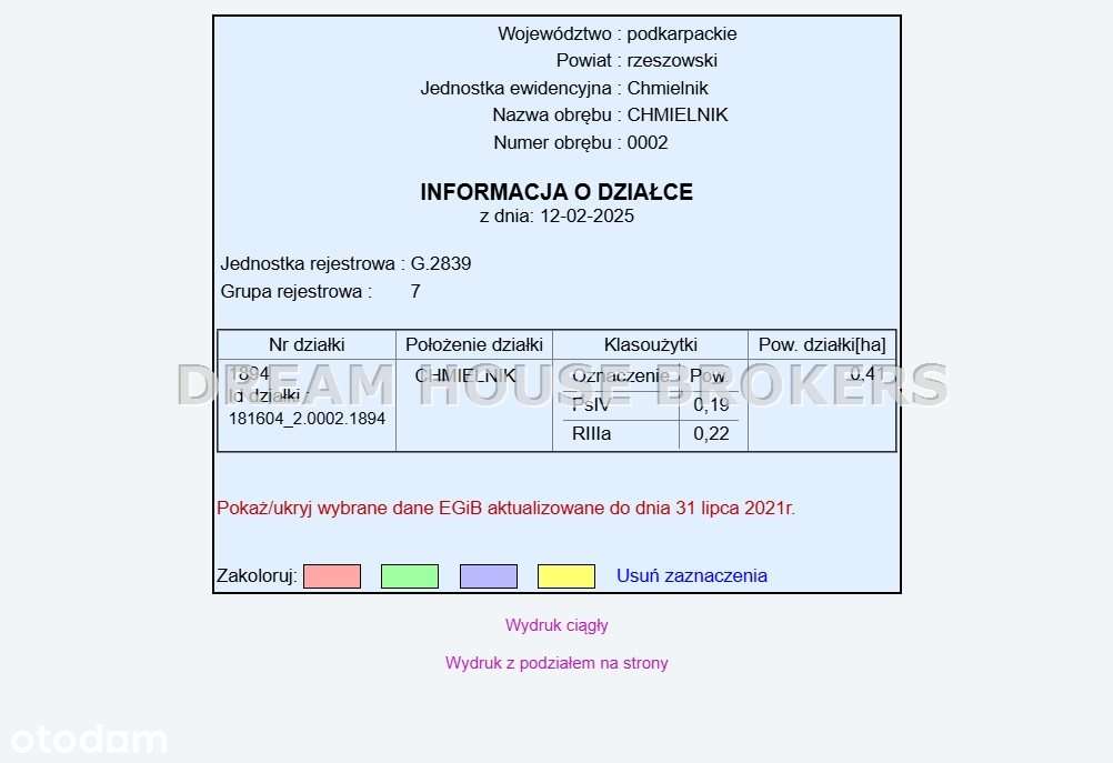 Działka 41ar - Chmielnik - Pełny obrazek: 4/5