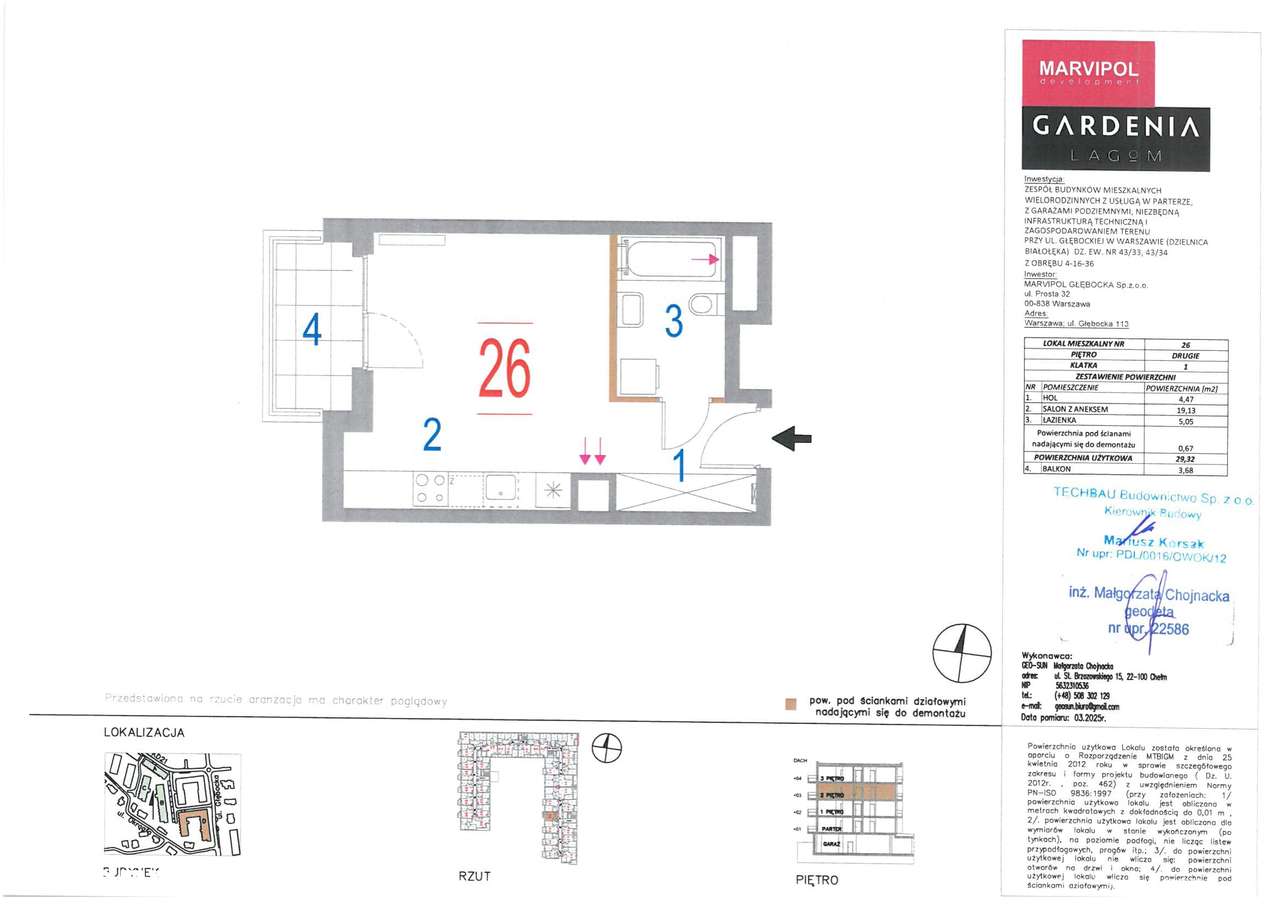 1-pokojowe mieszkanie na sprzedaż w gotowej inwestycji na Białołęce-3