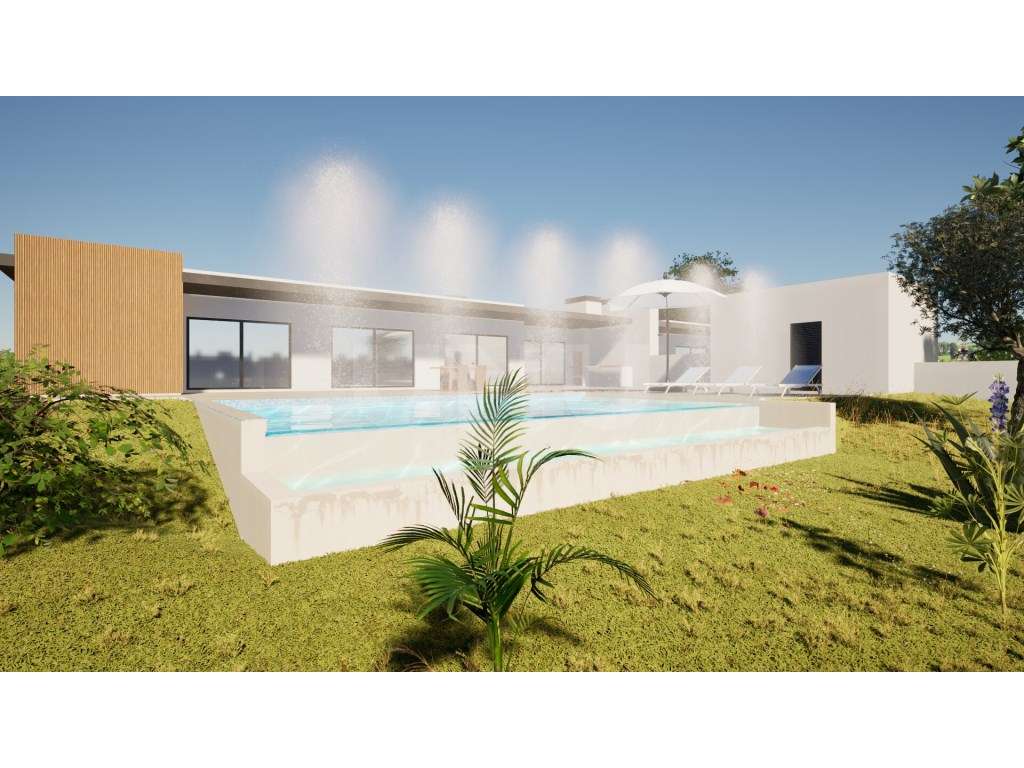 Quinta com moradia moderna térrea c/ piscina e jardim-14