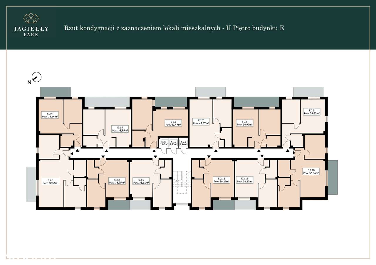 Rodzinne 3 pokojowe mieszkanie z balkonem - E 2.10-2