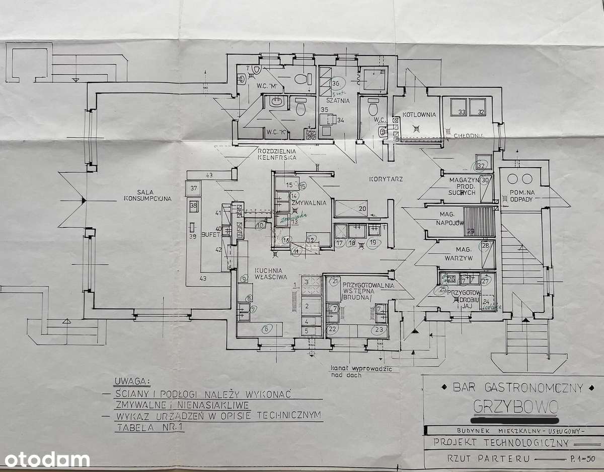 Grzybowo Dom mieszkalno-usługowy z funkcją gastronomiczną BAR-8