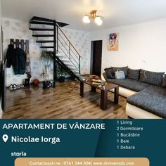 Apartament 2 Camere cu Mansarda pe Strada Nicolae Iorga