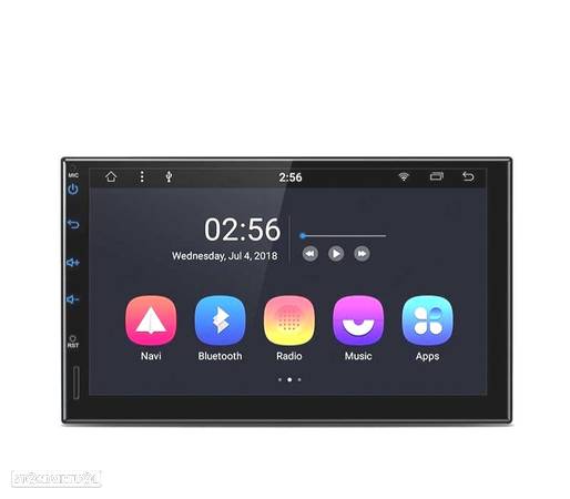 AUTO RÁDIO 7" ANDROID 8.1 OCTA-CORE 2DIN MULTIMEDIA ECRA CURVO - 1