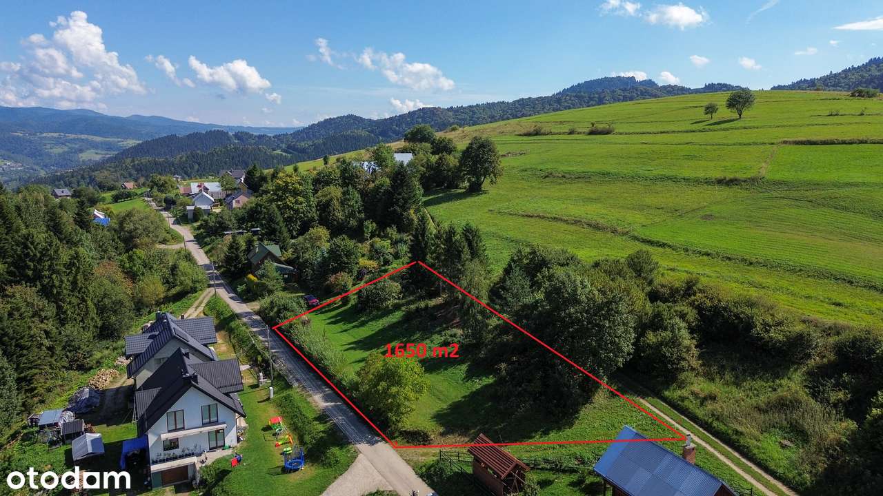 Budowlana działka w sąsiedztwie Pienin, gmina Krościenko nad Dunajcem.-2