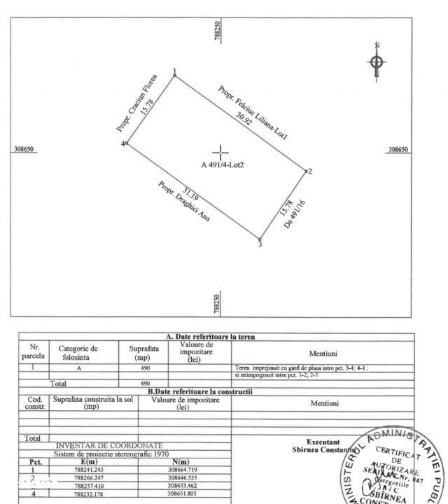 Teren 490 mp aproape de lac cu deschidere de 15.78m, Palazu Mare