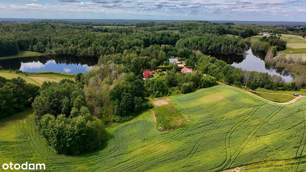 Bajeczna działka budowlana otoczona czterema jeziorami i gęstym lasem.-4