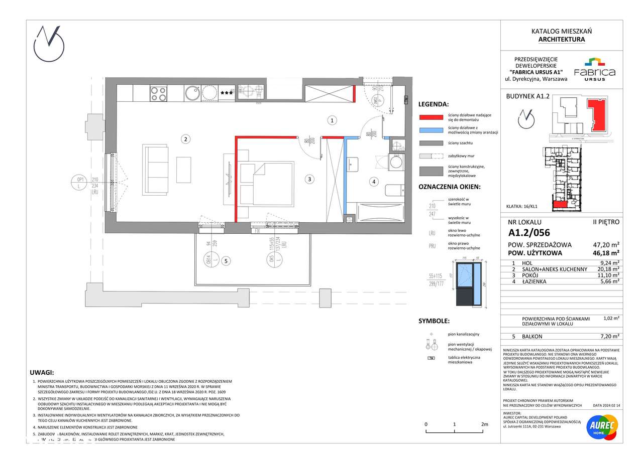 Fabrica Ursus | mieszkanie 2-pok. | A1.2/056 - Pełny obrazek: 2/7