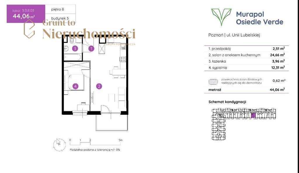 nowe 2 pokoje | 0% prowizji | ul.Wagrowska - Pełny obrazek: 2/2
