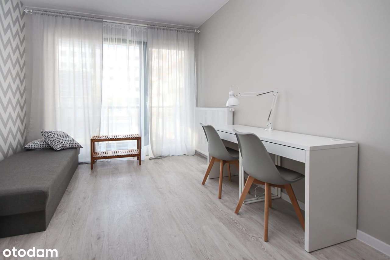 Nowoczesne pokoje w apartamentowcu BALKON i 2 łazienki, patio Mokotów