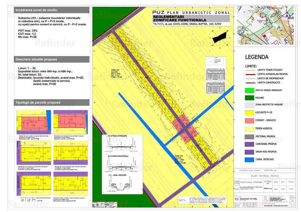 VANZARE TEREN INTRAVILAN  | BUFTEA | loturi pt case de 500 mp ( ultimi - Imagine principală: 4/17